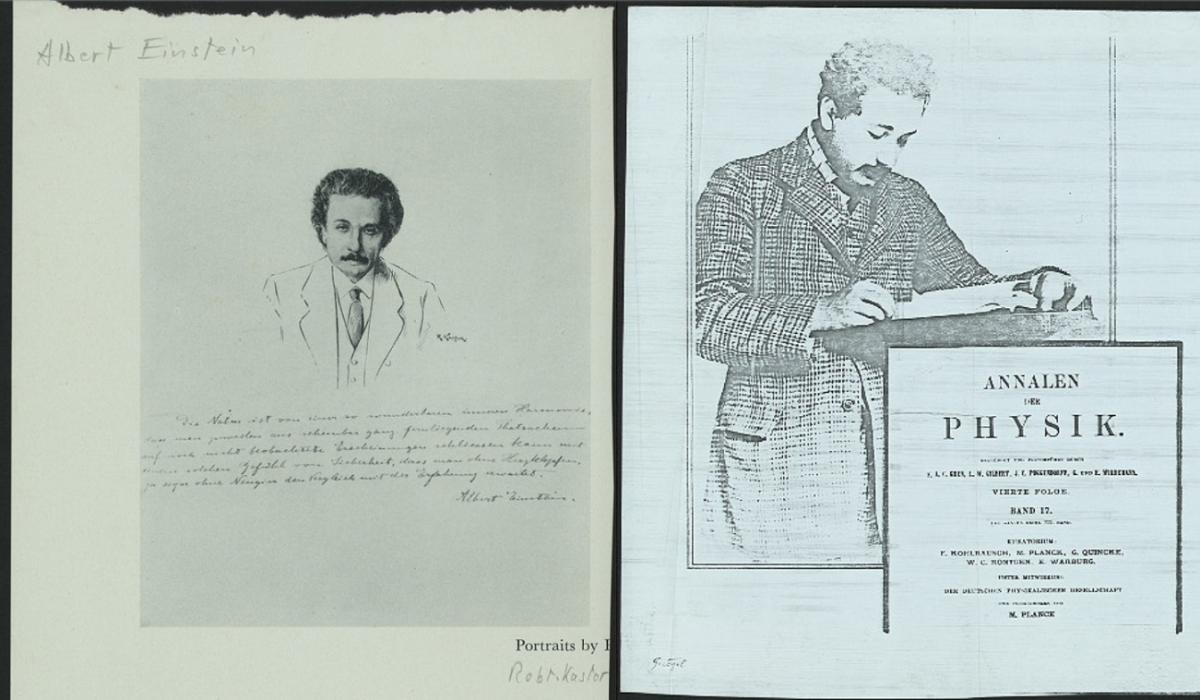 Rare sketches of Albert Einstein/The New York Public Library